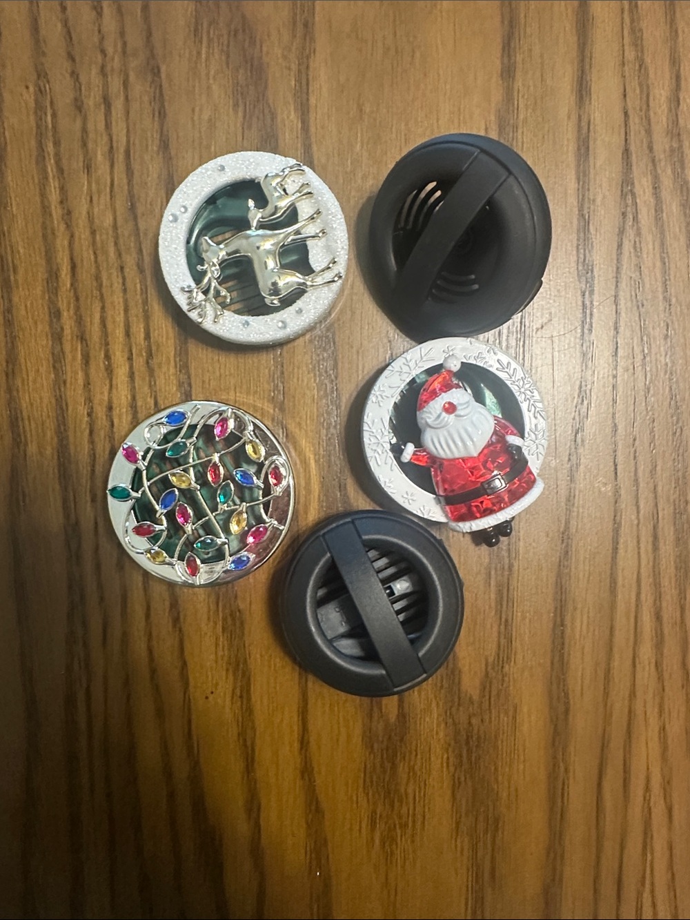 Holiday Car Vent Clip Set - Reindeer, Santa & Festive Lights